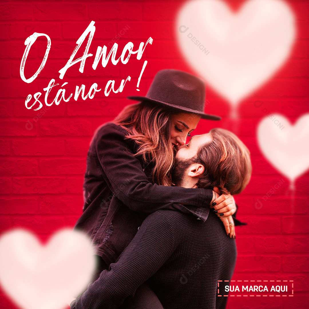 Social Media Dia dos Namorados Post PSD Editável Photoshop