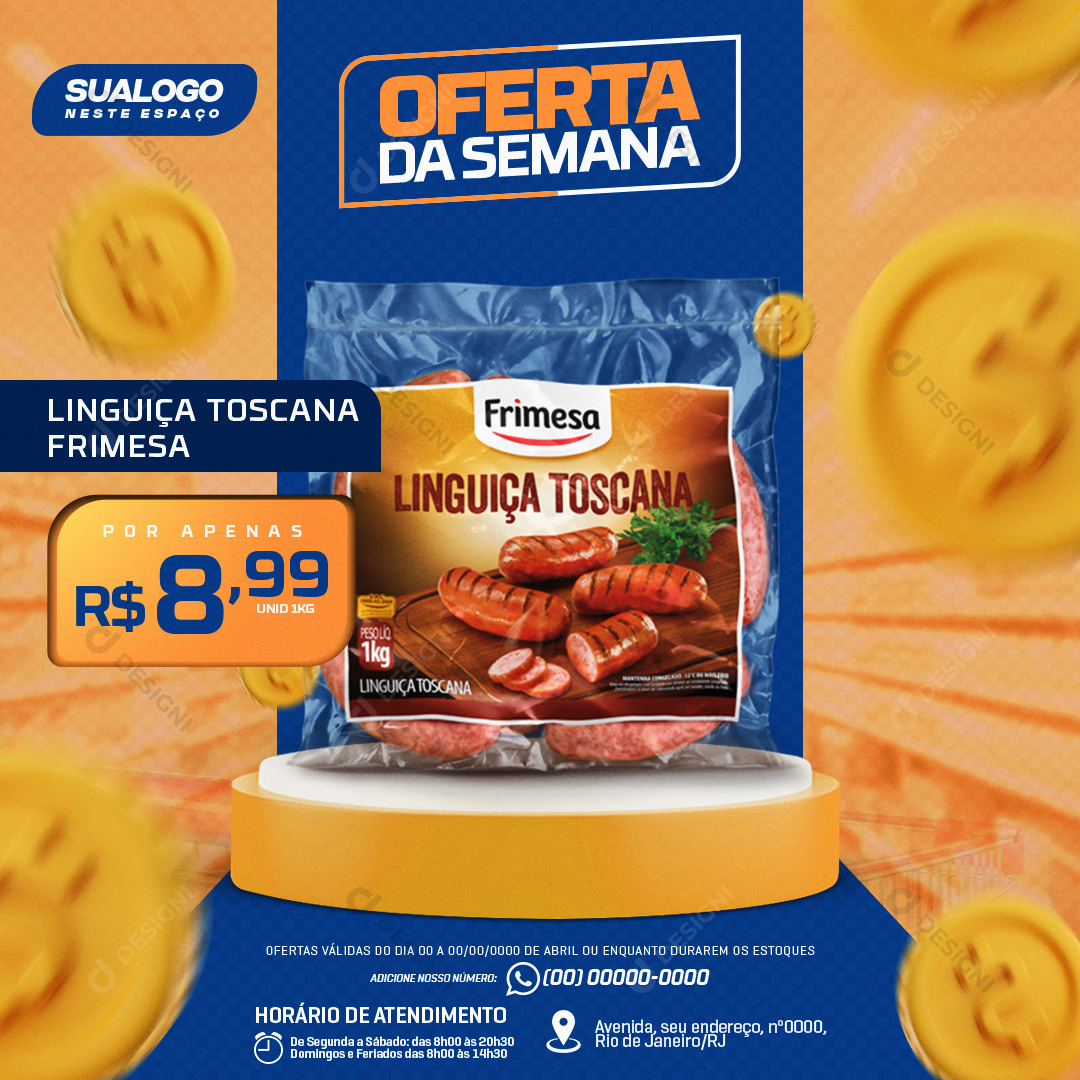 Oferta da Semana Supermercado Social Media PSD Editável