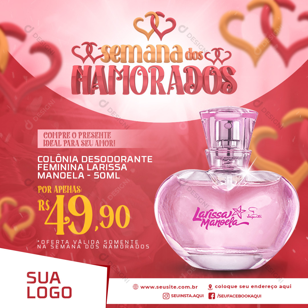 Semana dos Namorados Promoções Social Media PSD Editável