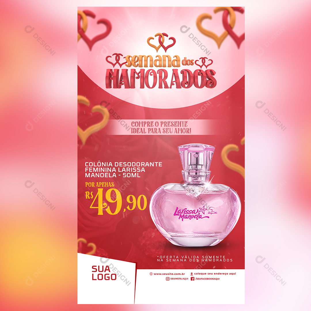 Semana dos Namorados Promoções Social Media PSD Editável