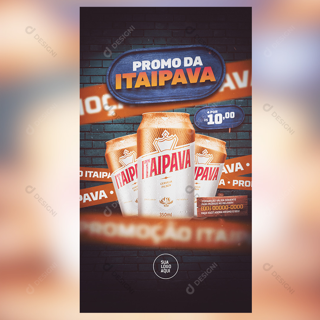 Promo Itaipava Stories Distribuidora Social Media PSD Editável