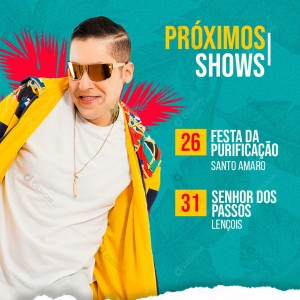 Social Media Agenta de Shows Mc Kannario PSD Editável