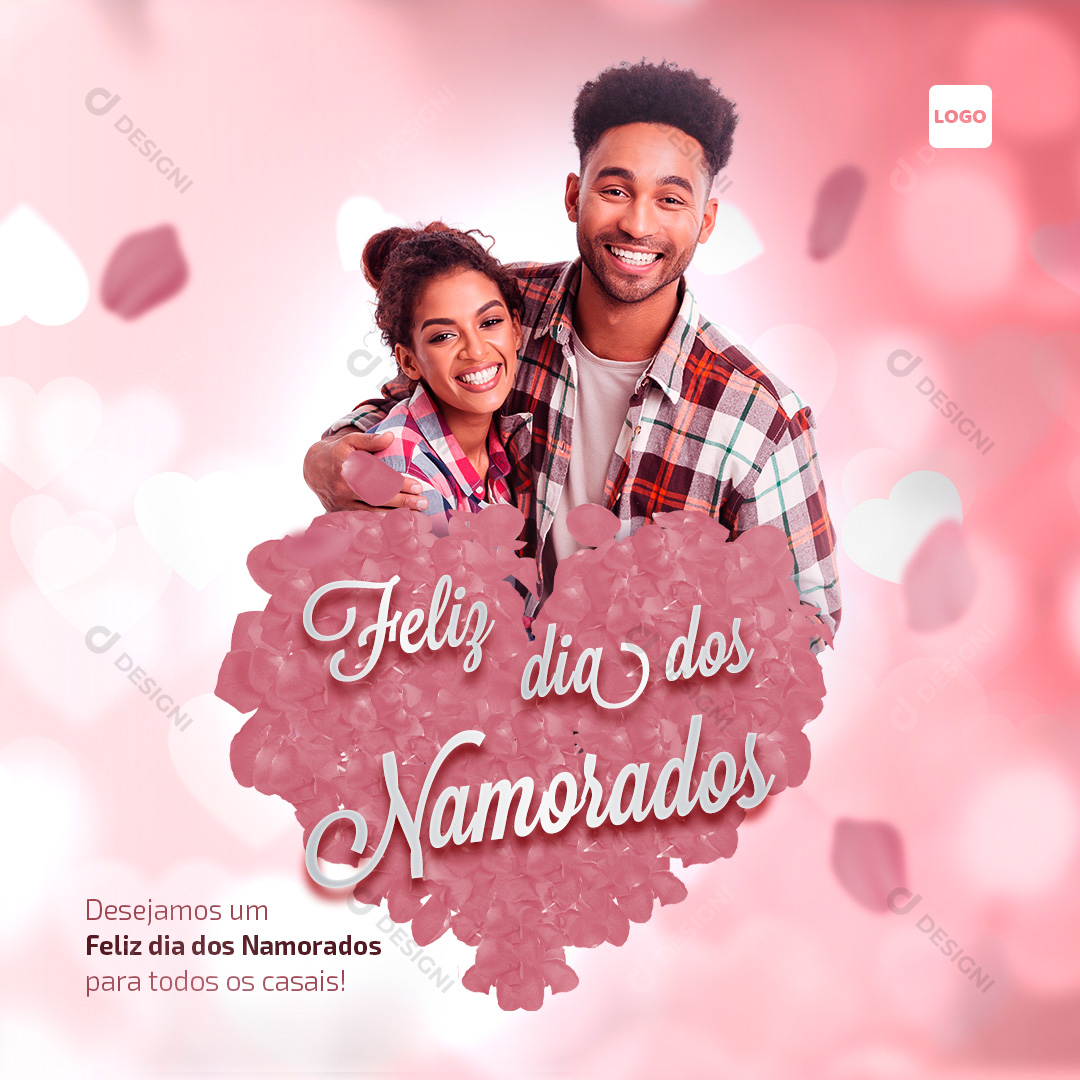 Feliz Dia Dos Namorados Social Media PSD Editável