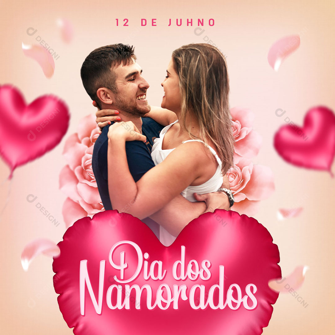 Dia dos Namorados 12 de Junho Social Media PSD Editável