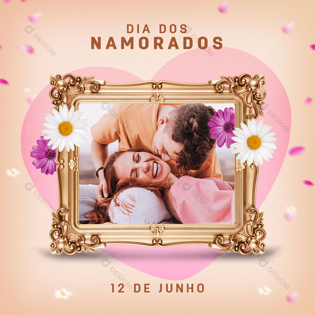 Social Media Dia dos Namorados 12 de Junho PSD Editável