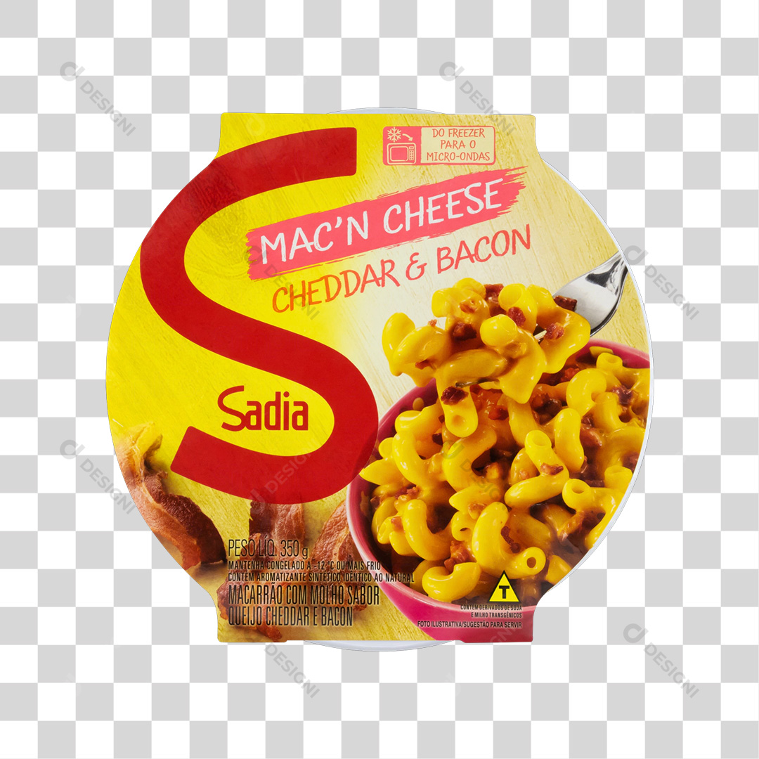 Sadia Macn Cheese Cheddar e Bacon PNG Transparente