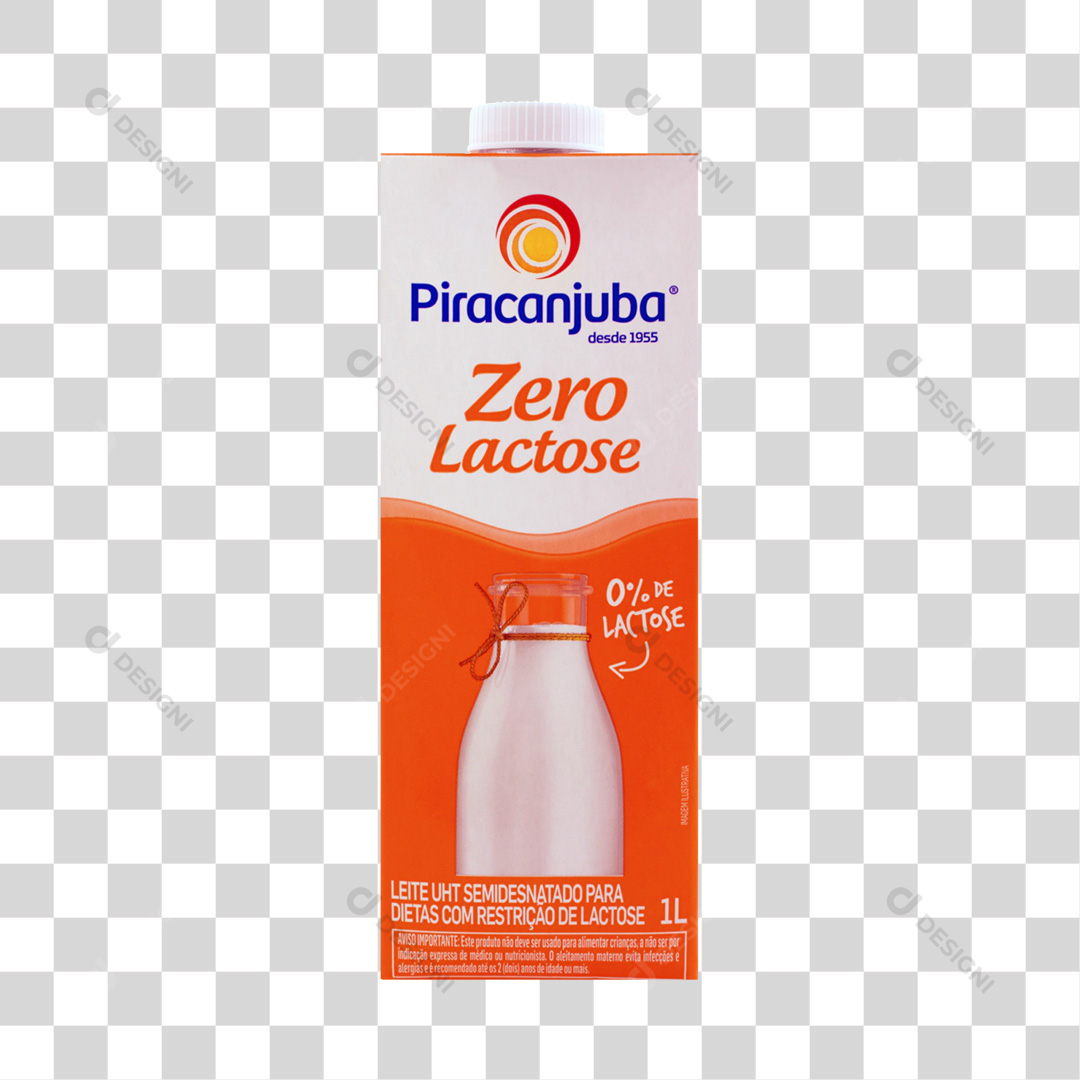 Leite Piracanjuba Zero Lactose PNG Transparente