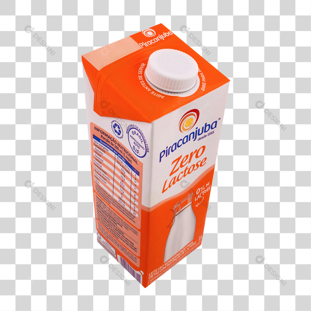 Leite Piracanjuba Zero Lactose PNG Transparente