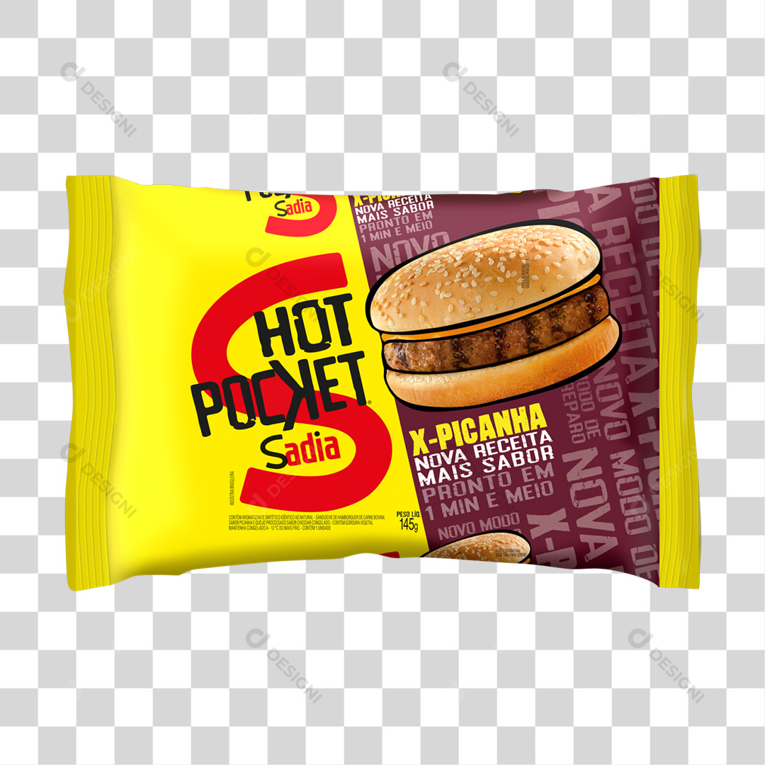 Hot Pocket Sadia X-Picanha PNG Transparente