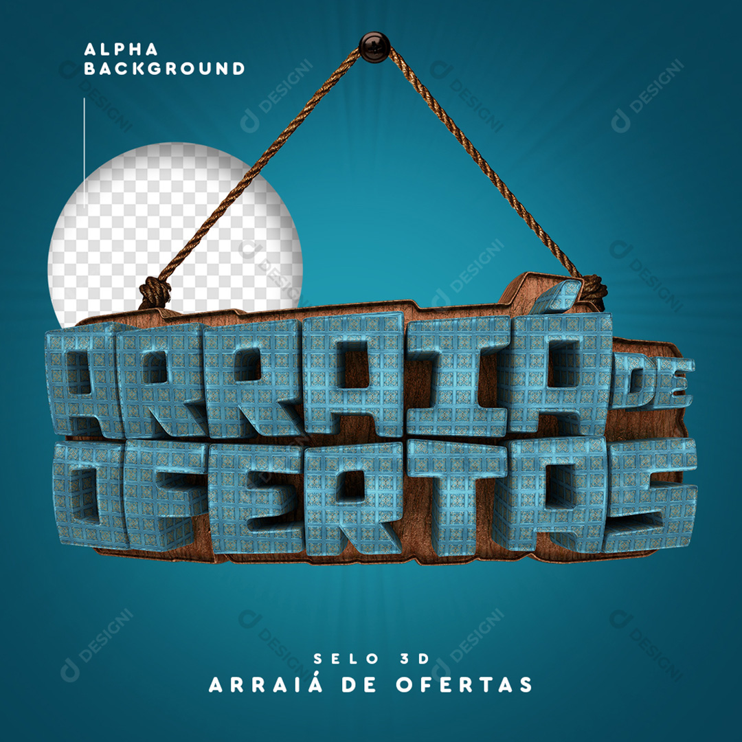 Selo 3D Arraiá de Ofertas PNG Transparente