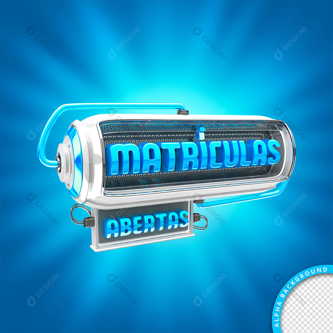Selo 3D Matriculas Abertas PNG Transparente