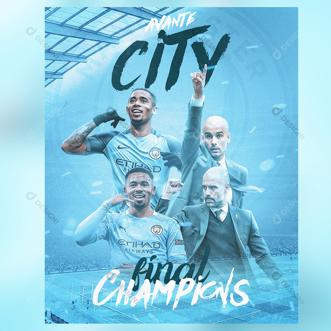 Avante City Final Champions Social Media PSD Editável