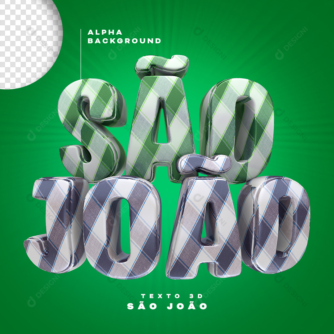 São João Selo 3D PNG Transparente Sem Fundo