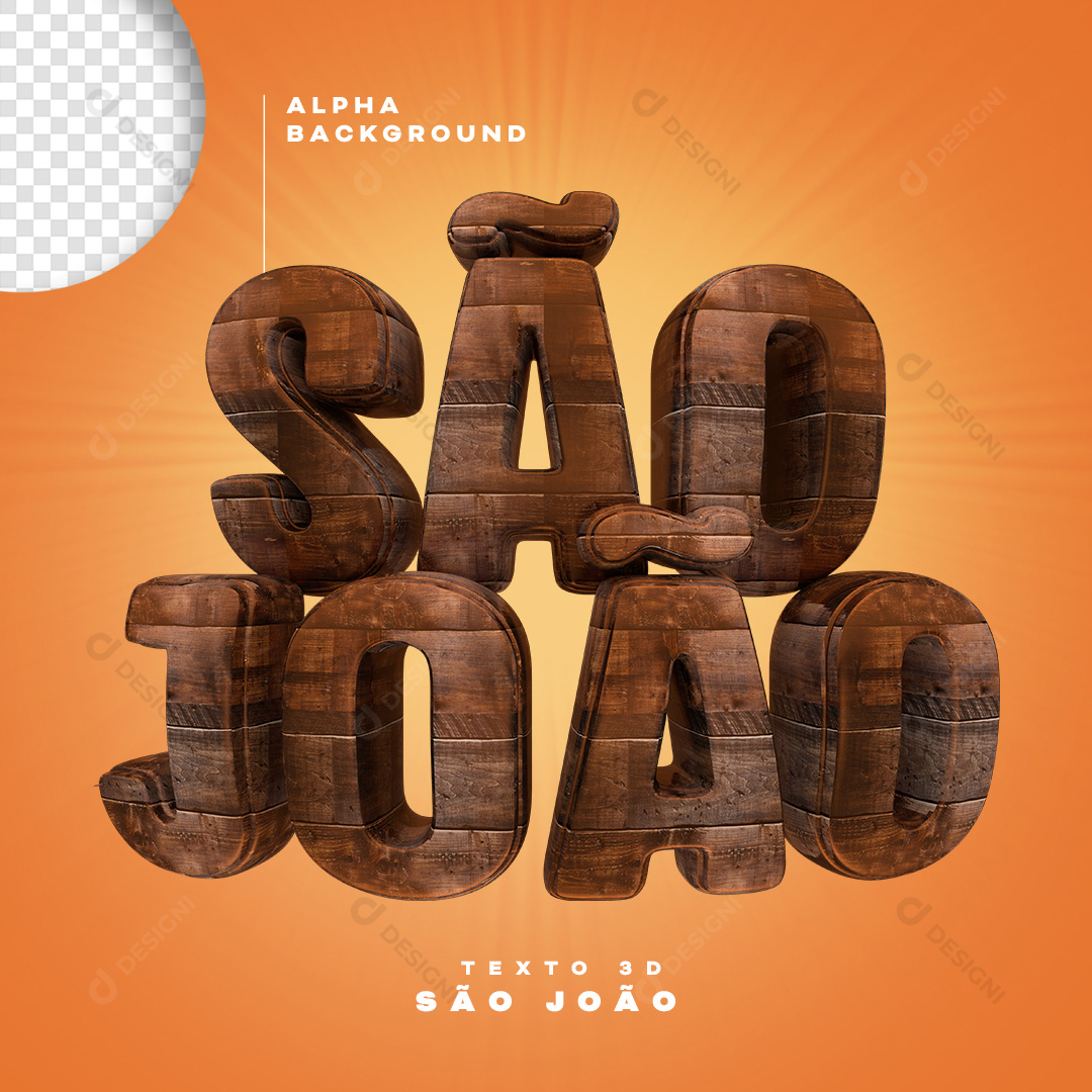 Selo 3D São João Elemento PNG Transparente