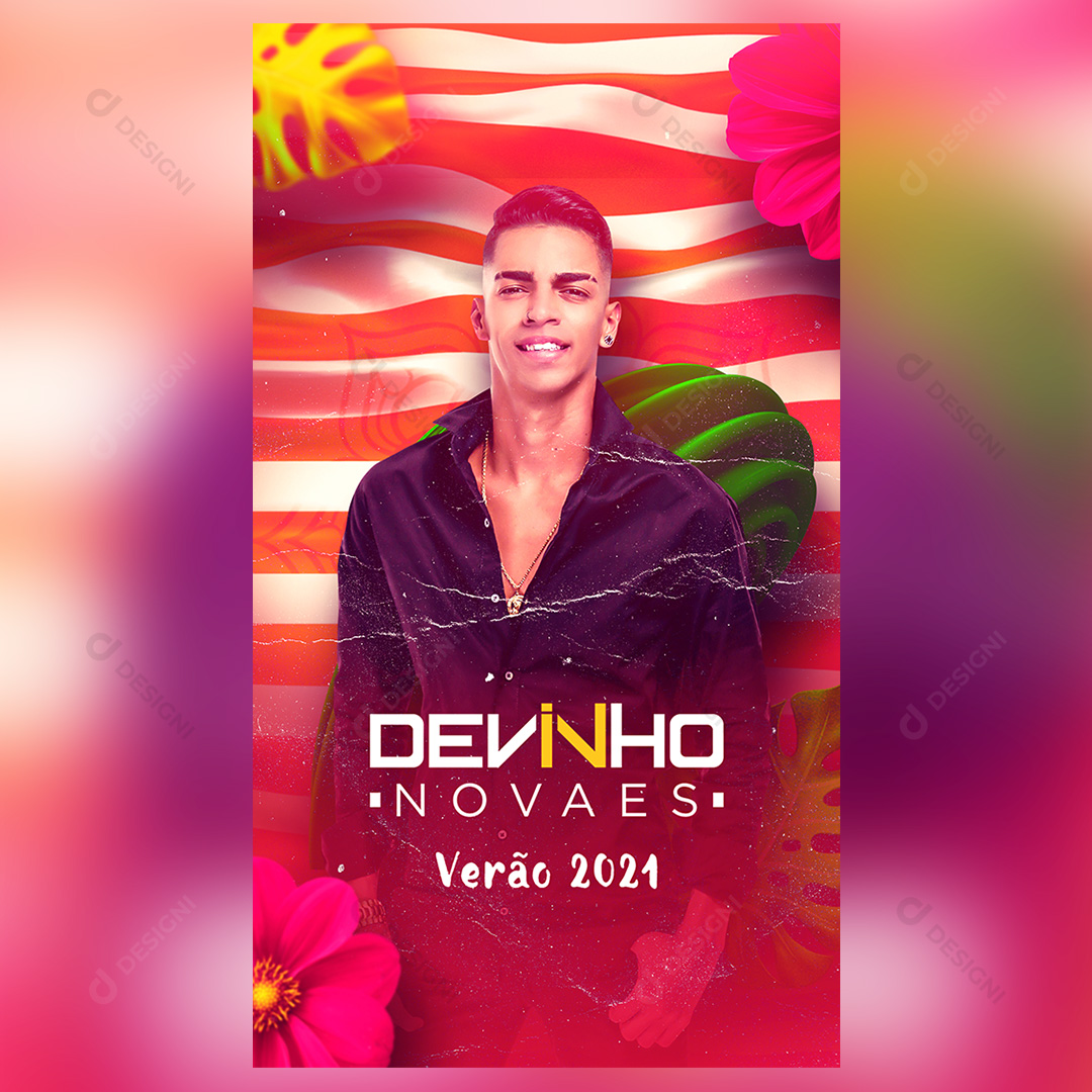 Flyer Story Cantor Devinho Novais Social Media PSD Editável