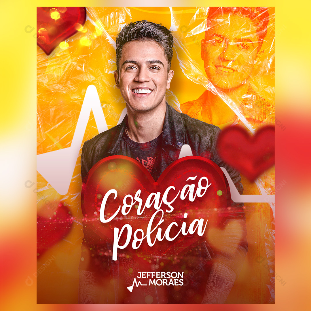 Flyer Cantor Jeferson Morais Social Media PSD Editável