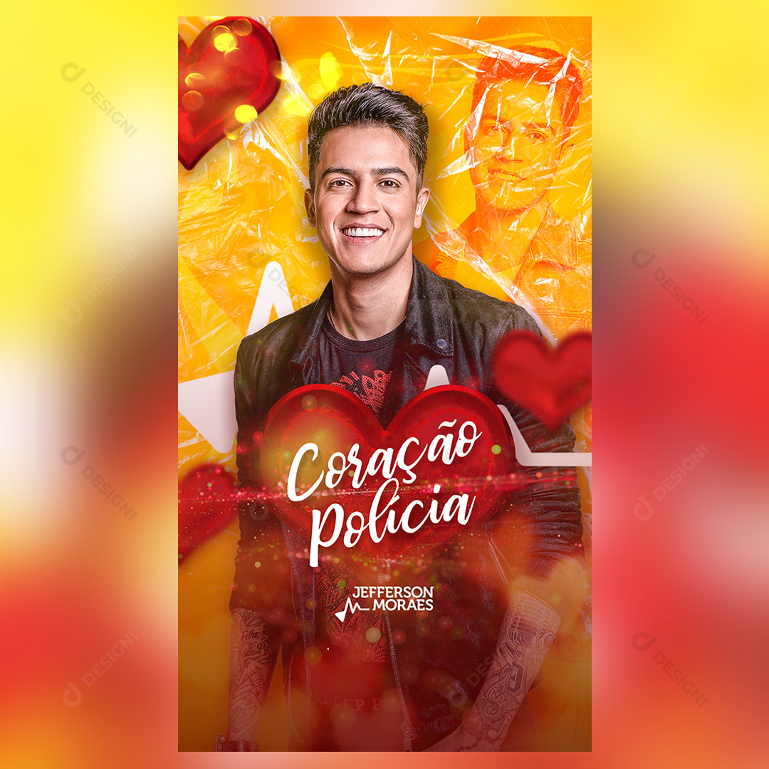 Flyer Story Cantor Jeferson Morais Social Media PSD Editável