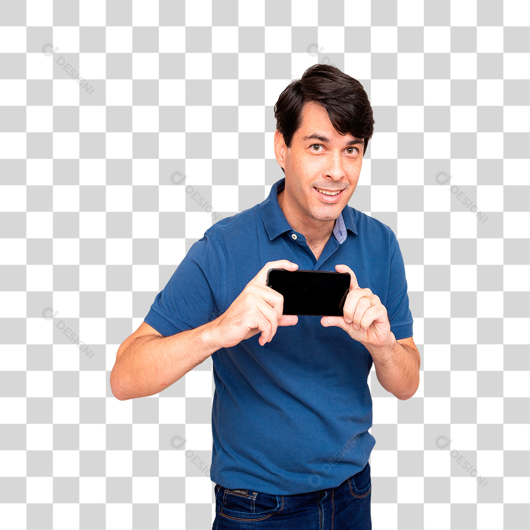 Homem se Preparando Para Fazer Uma Foto PNG Transparente Sem Fundo