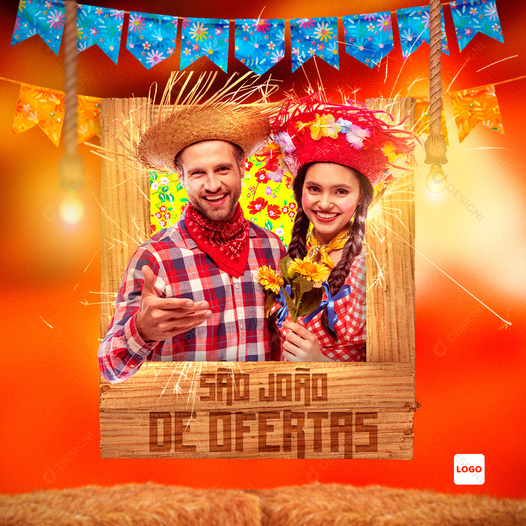 São João de Ofertas Social Media PSD Editável