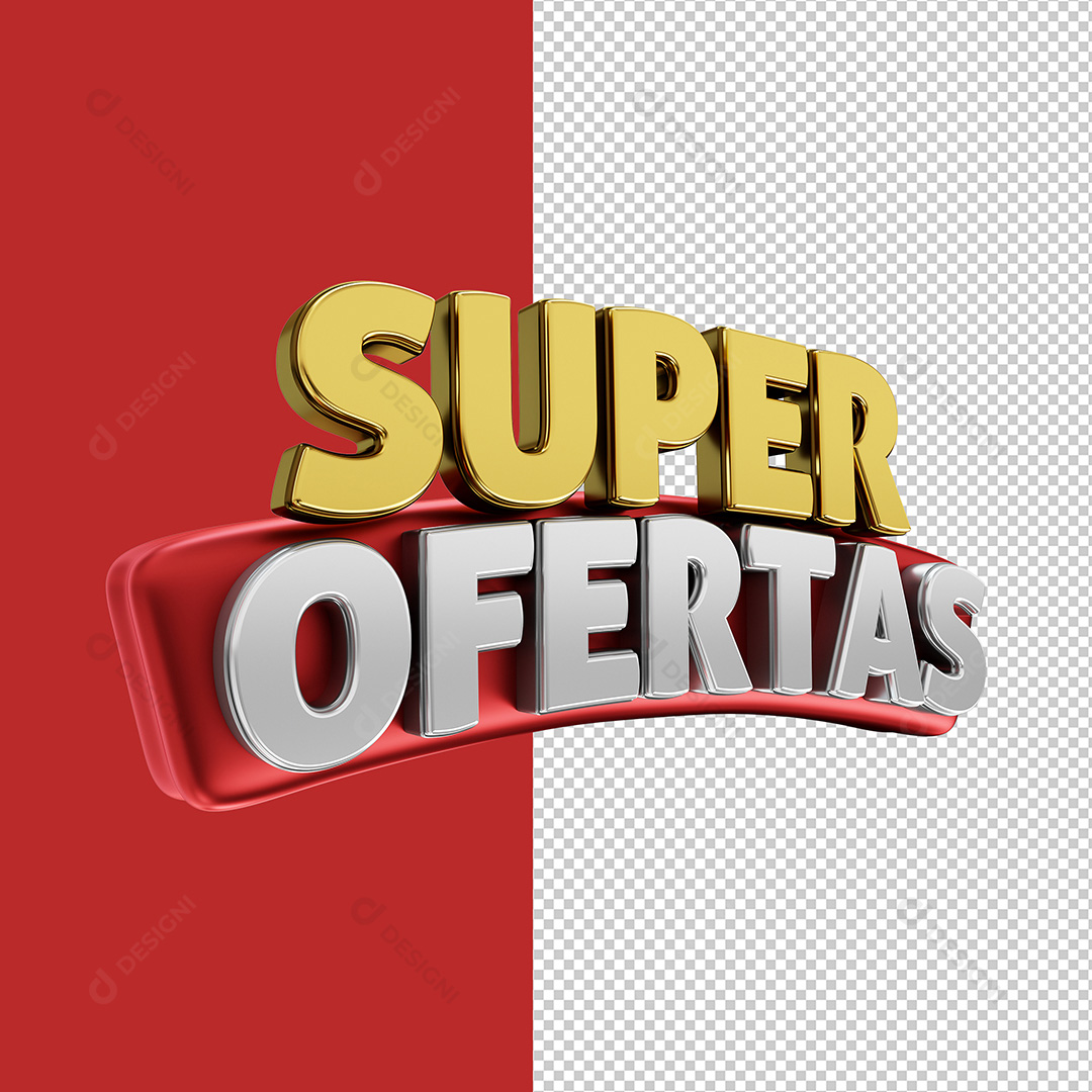 Selo 3D Super Ofertas PNG Transparente Sem Fundo