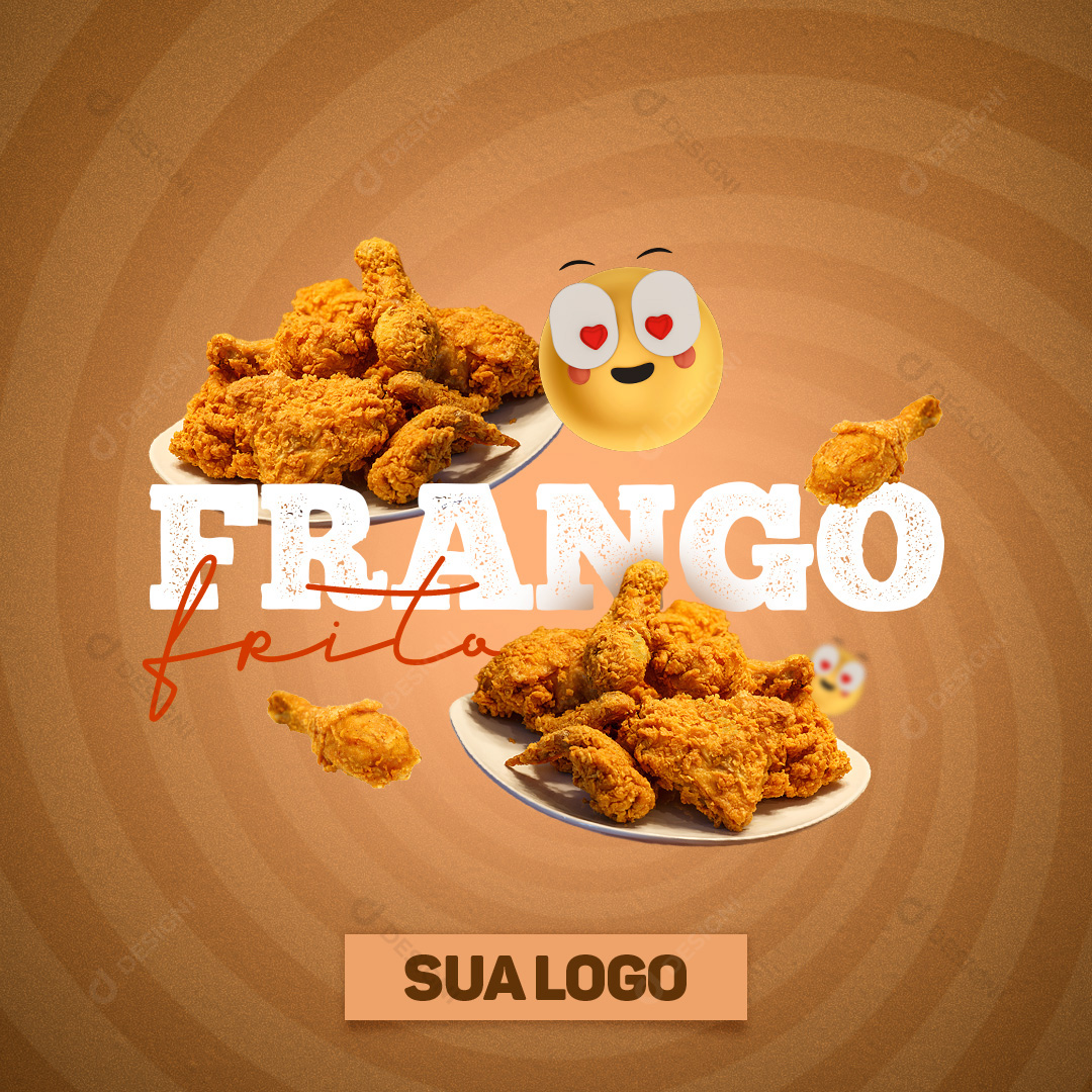 Restaurante Frango Frito Social Media PSD Editável