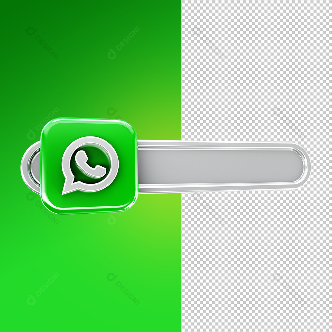 Elemento 3D WhatsApp Para Composição PNG Transparente Sem Fundo