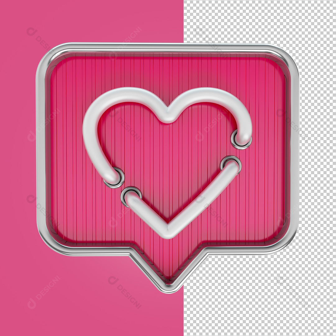 Like 3D Elemento Para Composição Instagram PNG Transparente