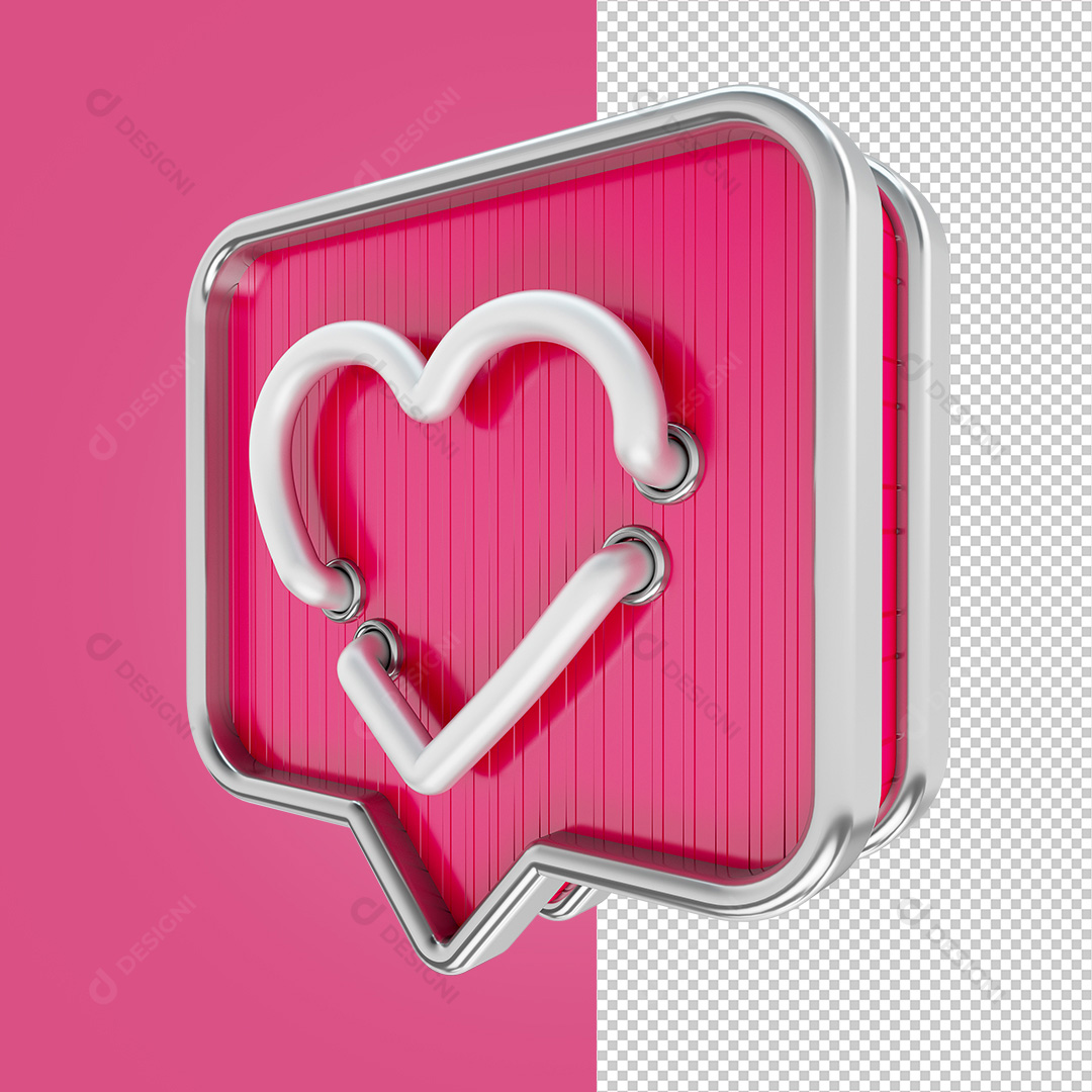 Like 3D Elemento Para Composição Instagram PNG Transparente