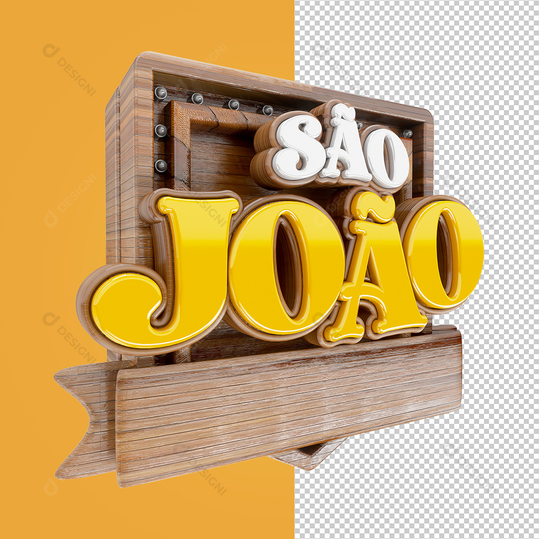 Selo 3D São João PNG Transparente Sem Fundo