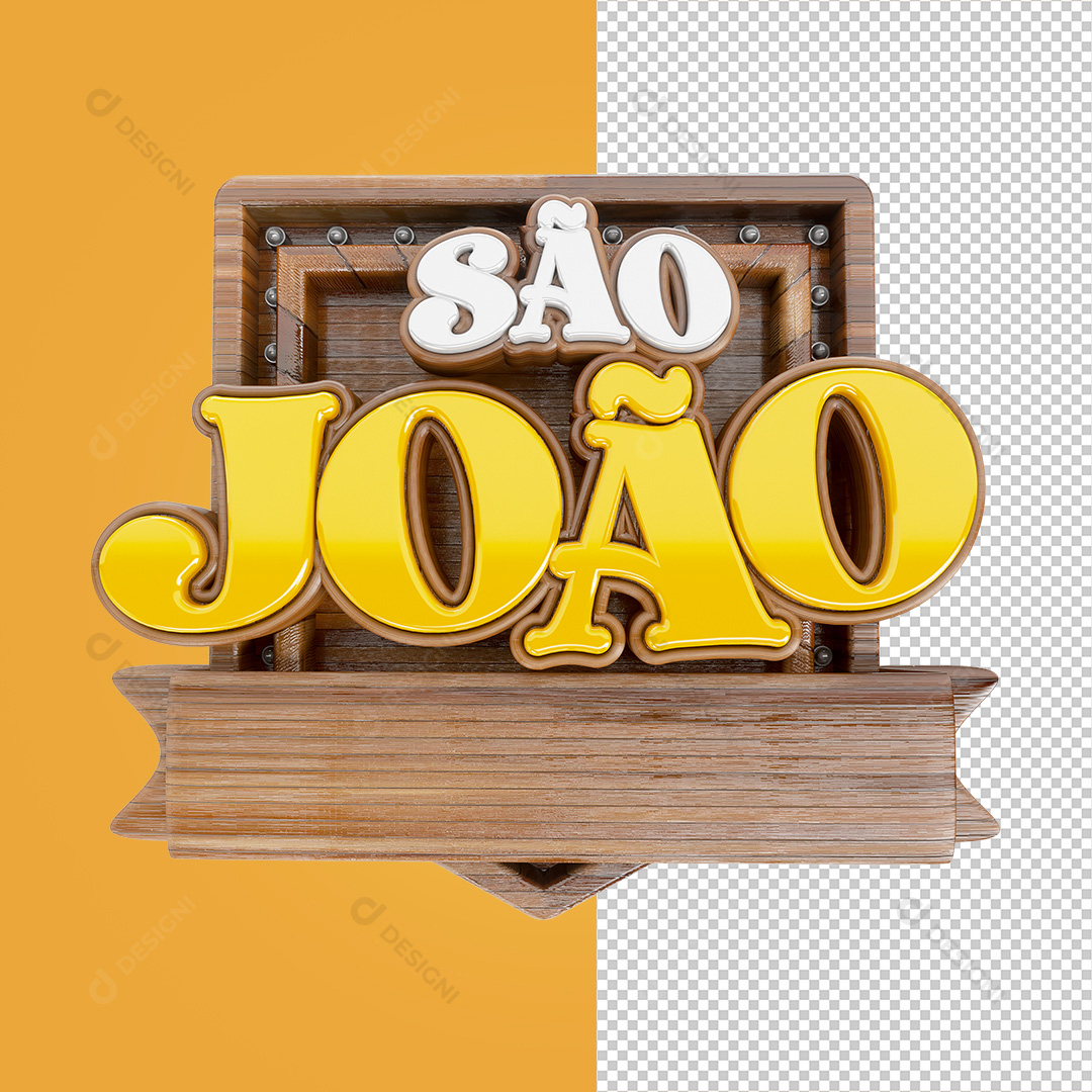 Selo 3D São João PNG Transparente Sem Fundo