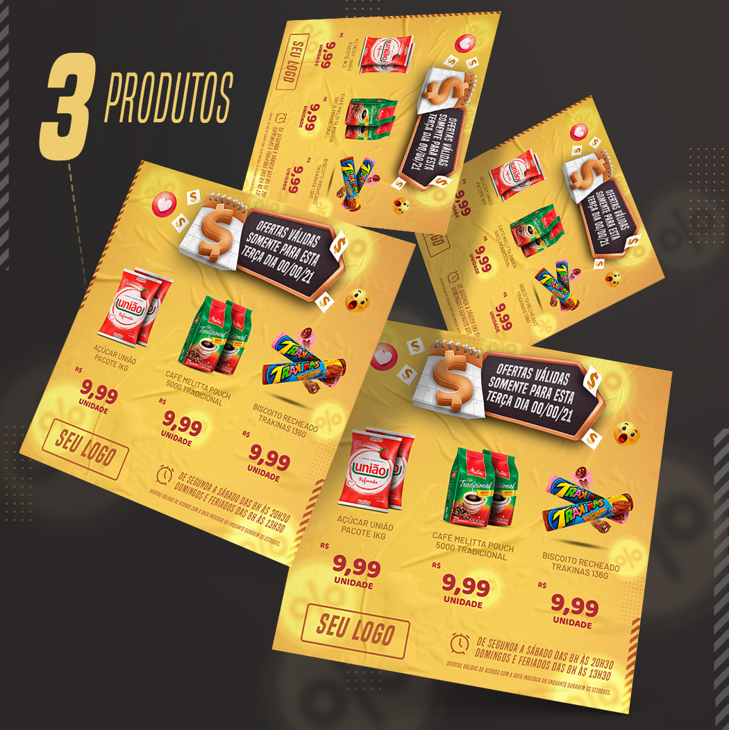 Supermercado Ofertas de Terça-Feira Social Media PSD Editável