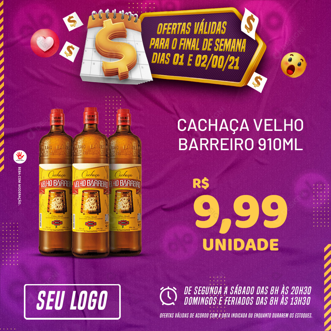 Distribuidora Ofertas de Final de Semana Social Media PSD Editável