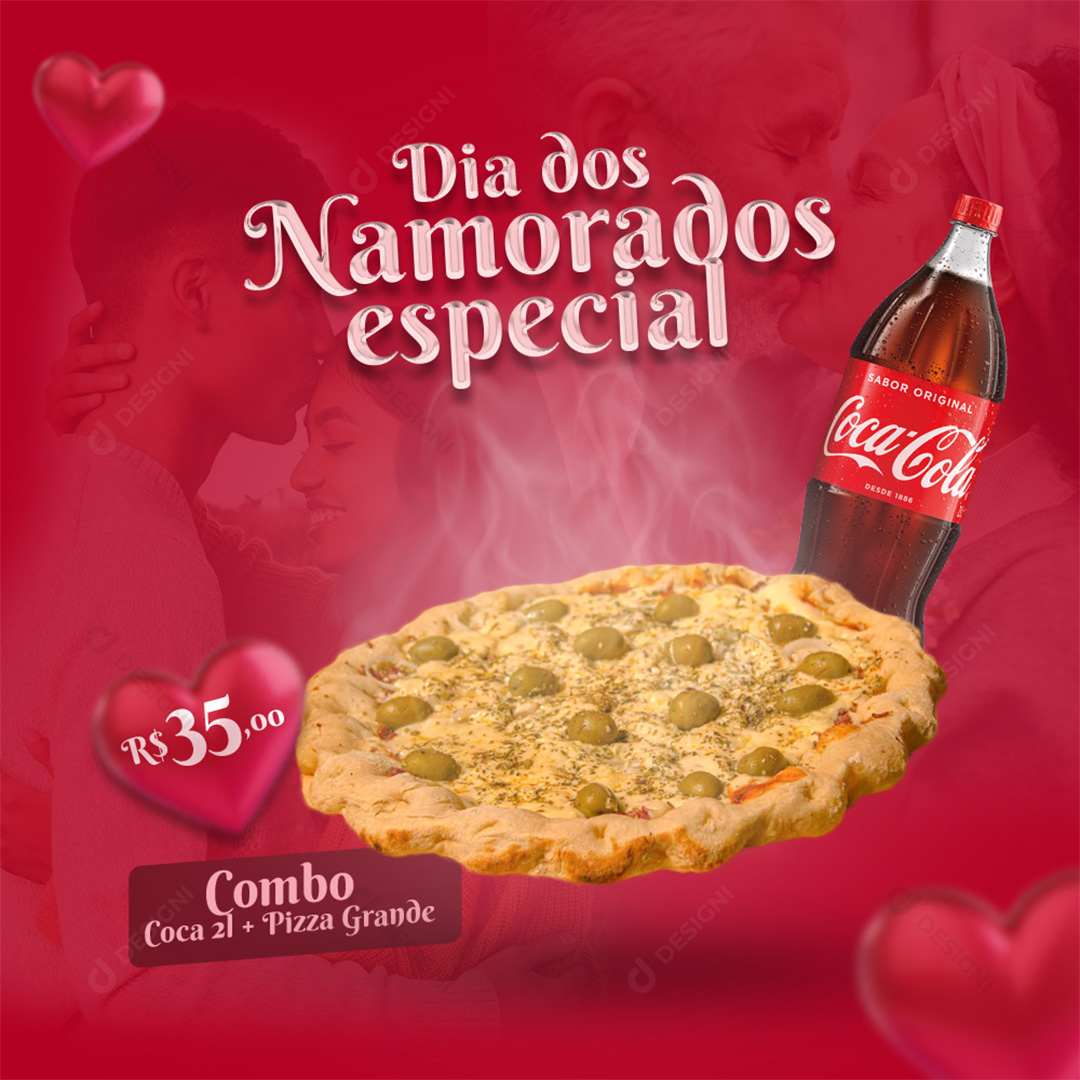Dia Dos Namorados Especial Combo Especial Lanche Social Media PSD Editável