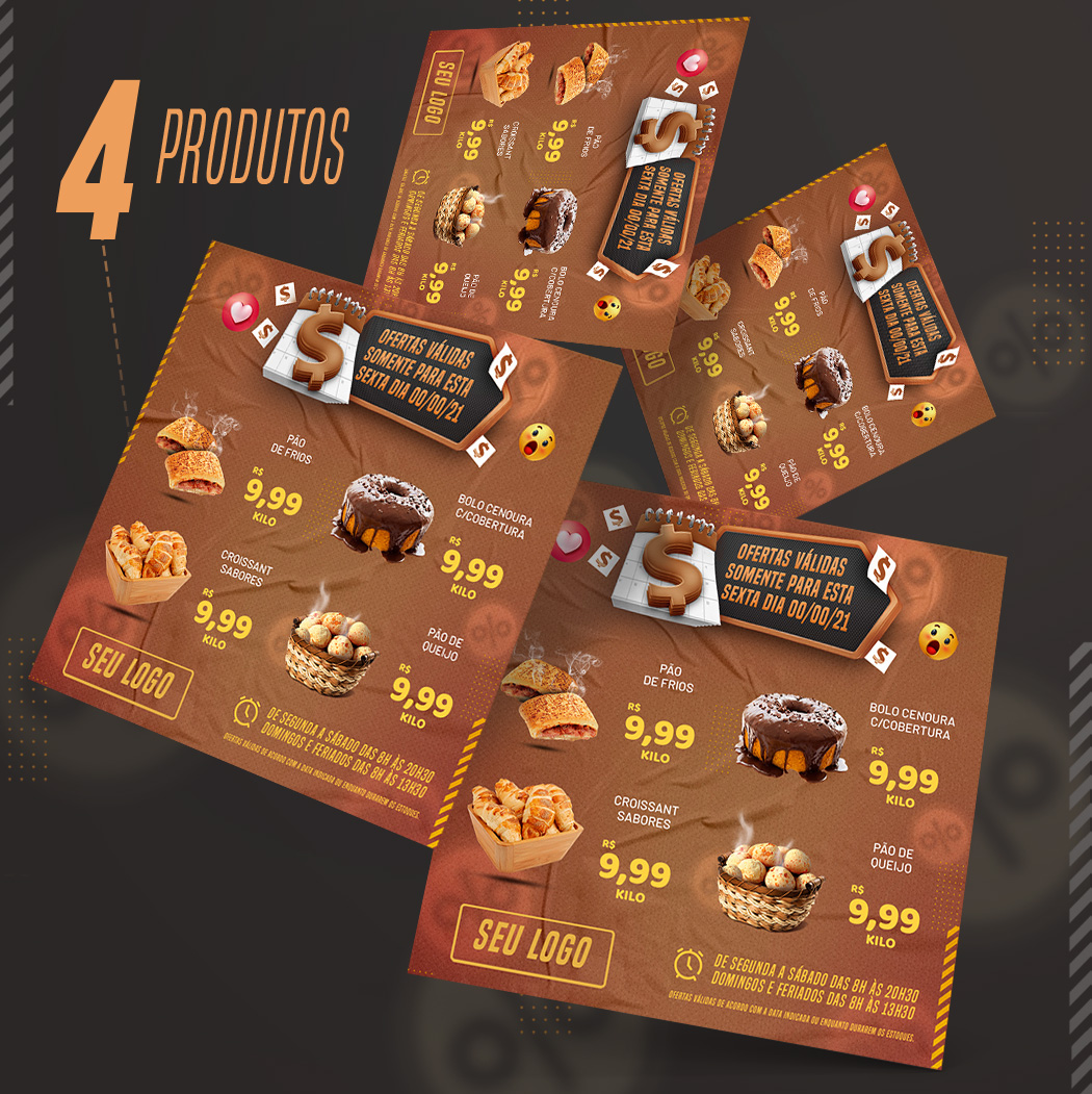 Panificadora Oferta de Sexta Social Media PSD Editável