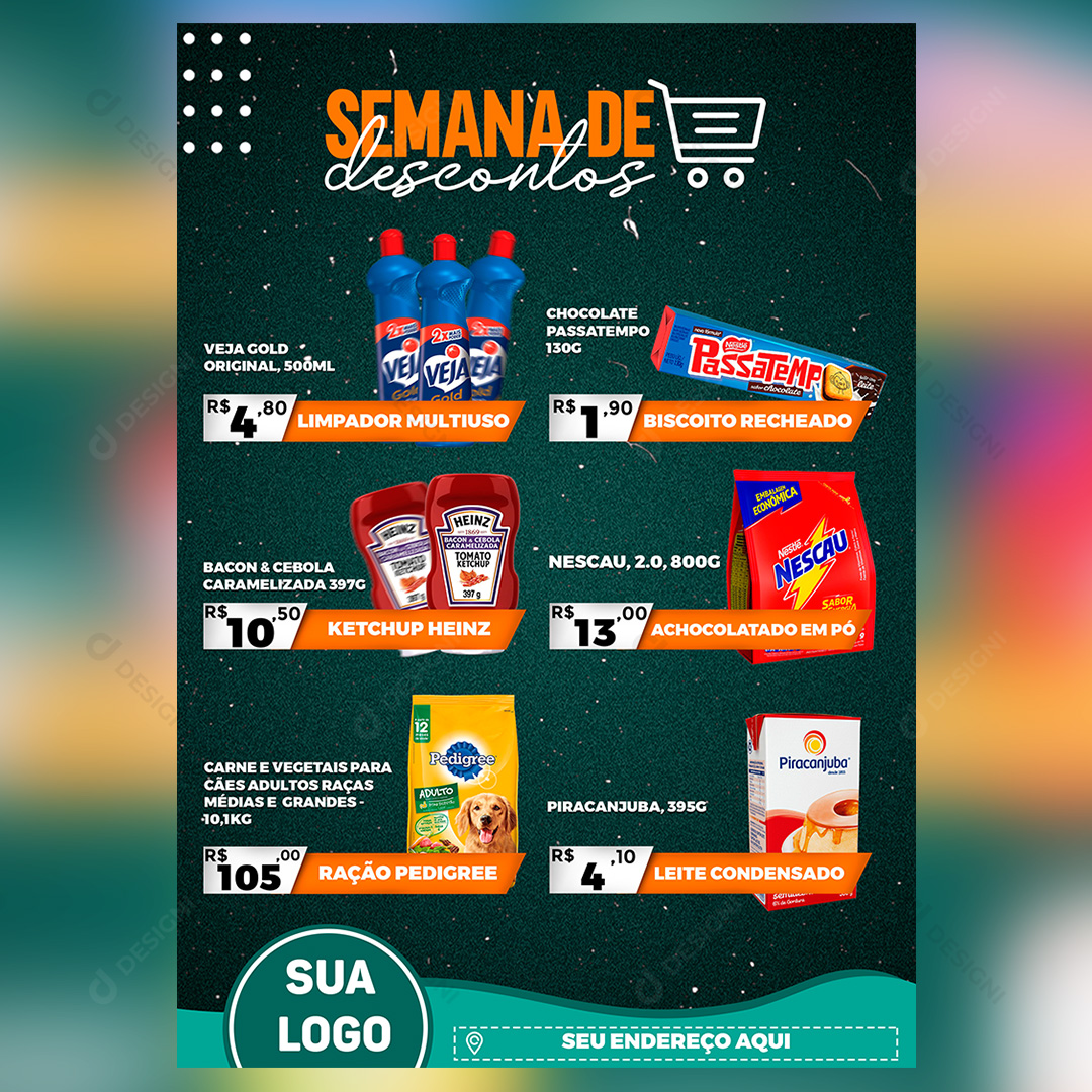 Mini Encarte Semana de Desconto Social Media PSD Editável