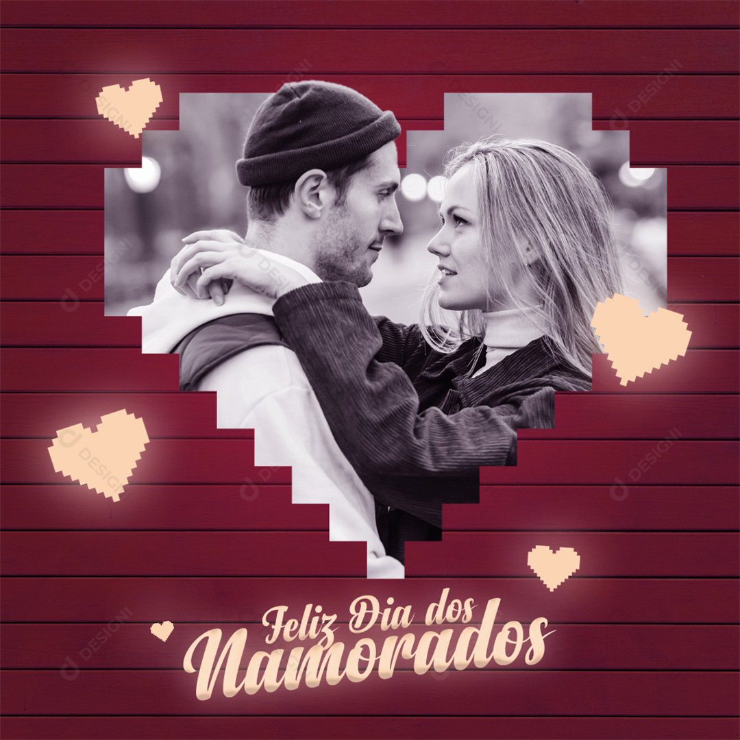 Feliz Dia Dos Namorados Social Media PSD Editável