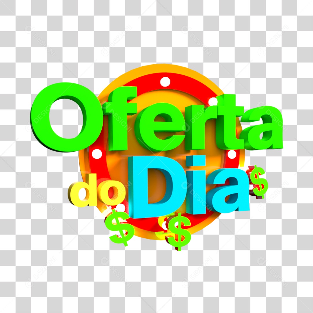 Selo 3D Oferta do Dia PNG Transparente Sem Fundo
