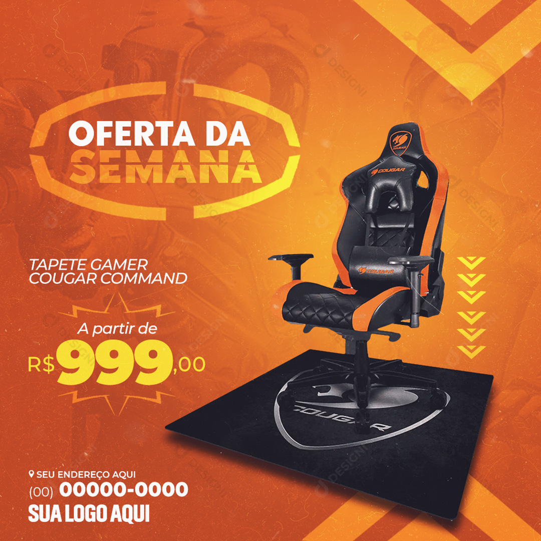 Semana da Oferta Gamer Tapete Gamer Social Media PSD Editável