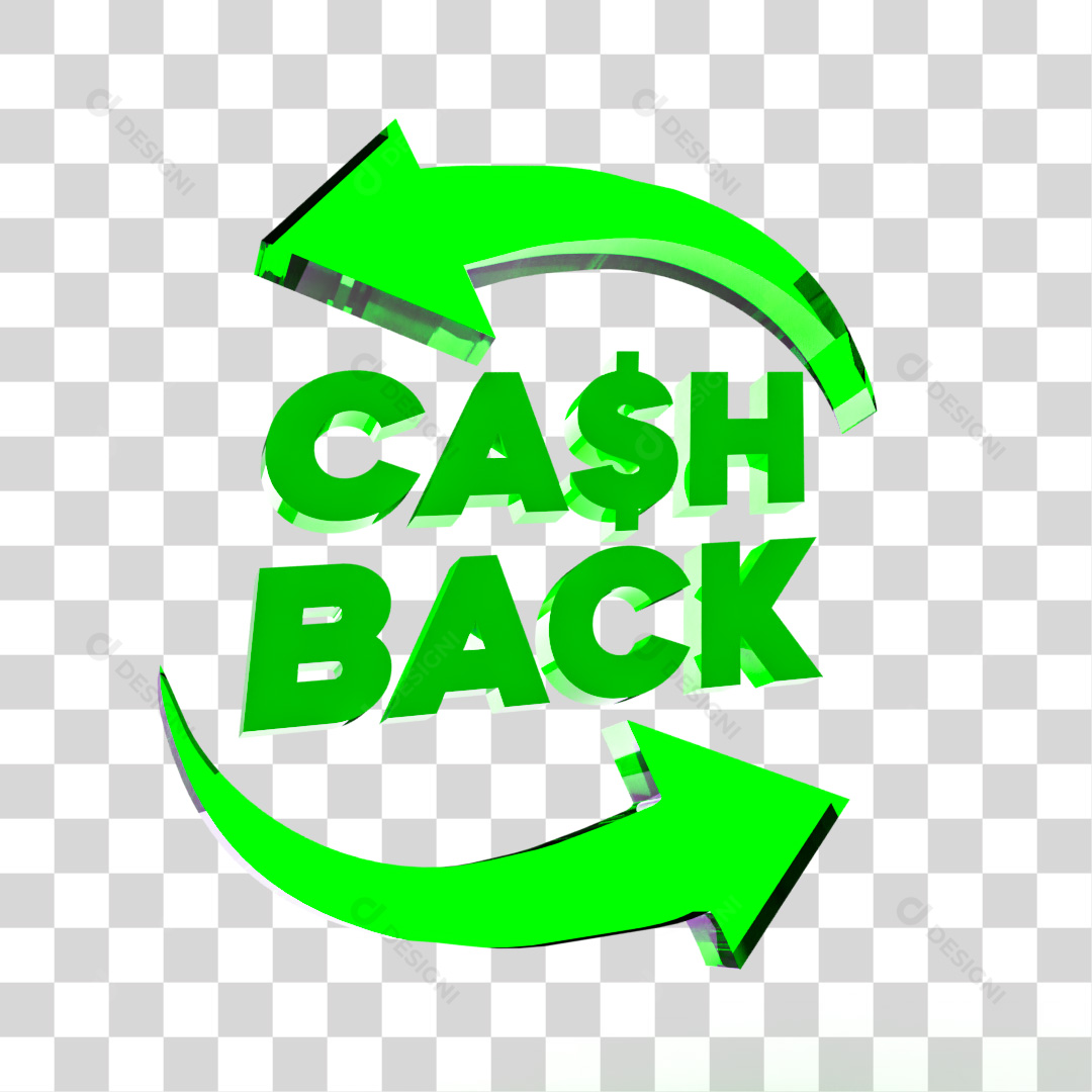 Selo 3D Cash Back PNG Transparente Sem Fundo