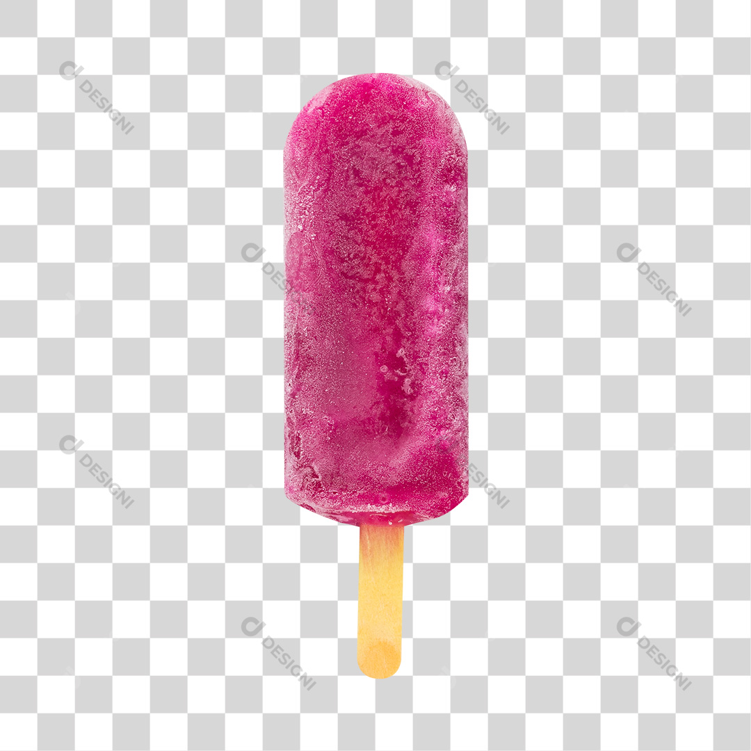 Picolé Rosa Framboesa PNG Transparente Sem Fundo