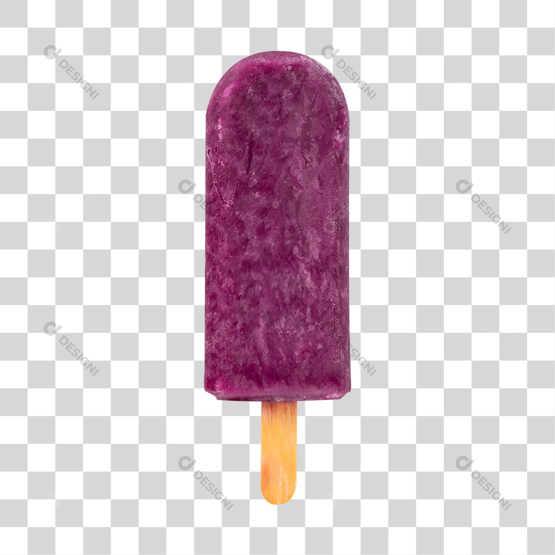 Picolé Roxo de Uva PNG Transparente Sem Fundo