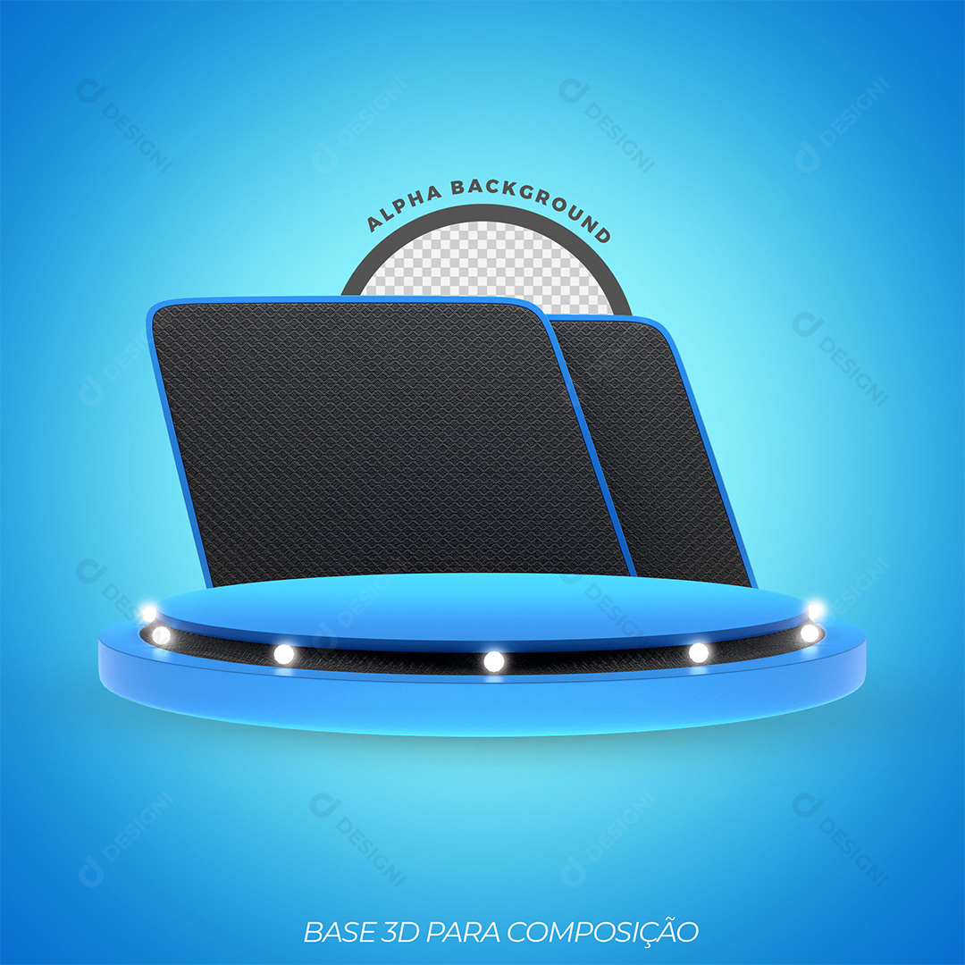 Base 3D Elemento Para Composição PNG Transparente Sem Fundo