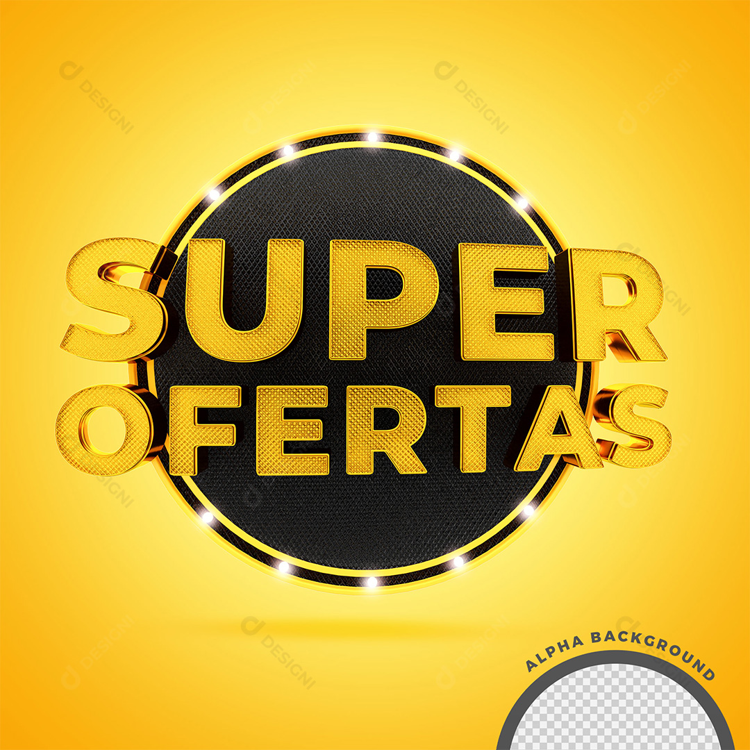 Selo 3D Super Ofertas PNG Transparente Sem Fundo