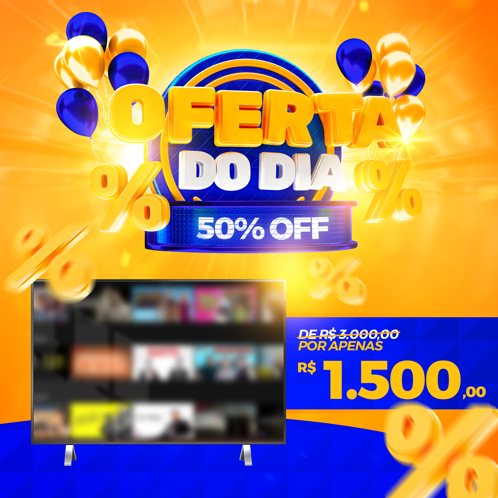 Oferta do Dia Lojas de Eletrônicos Social Media PSD Editável