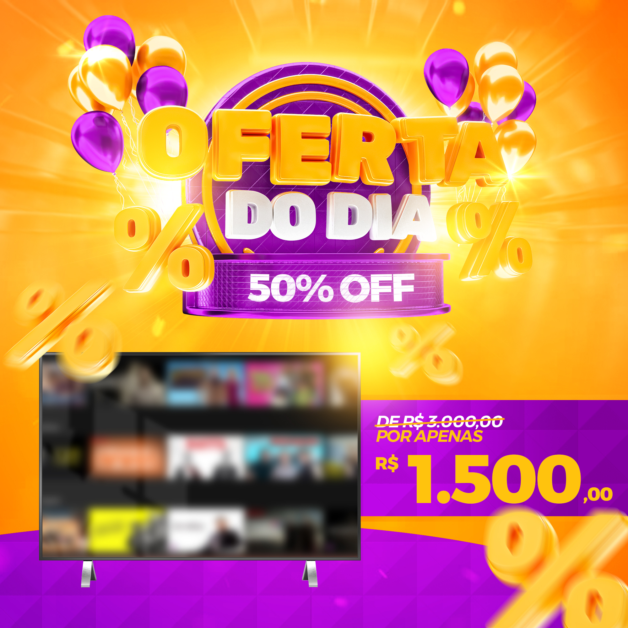 Oferta do Dia Lojas de Eletrônicos Social Media PSD Editável