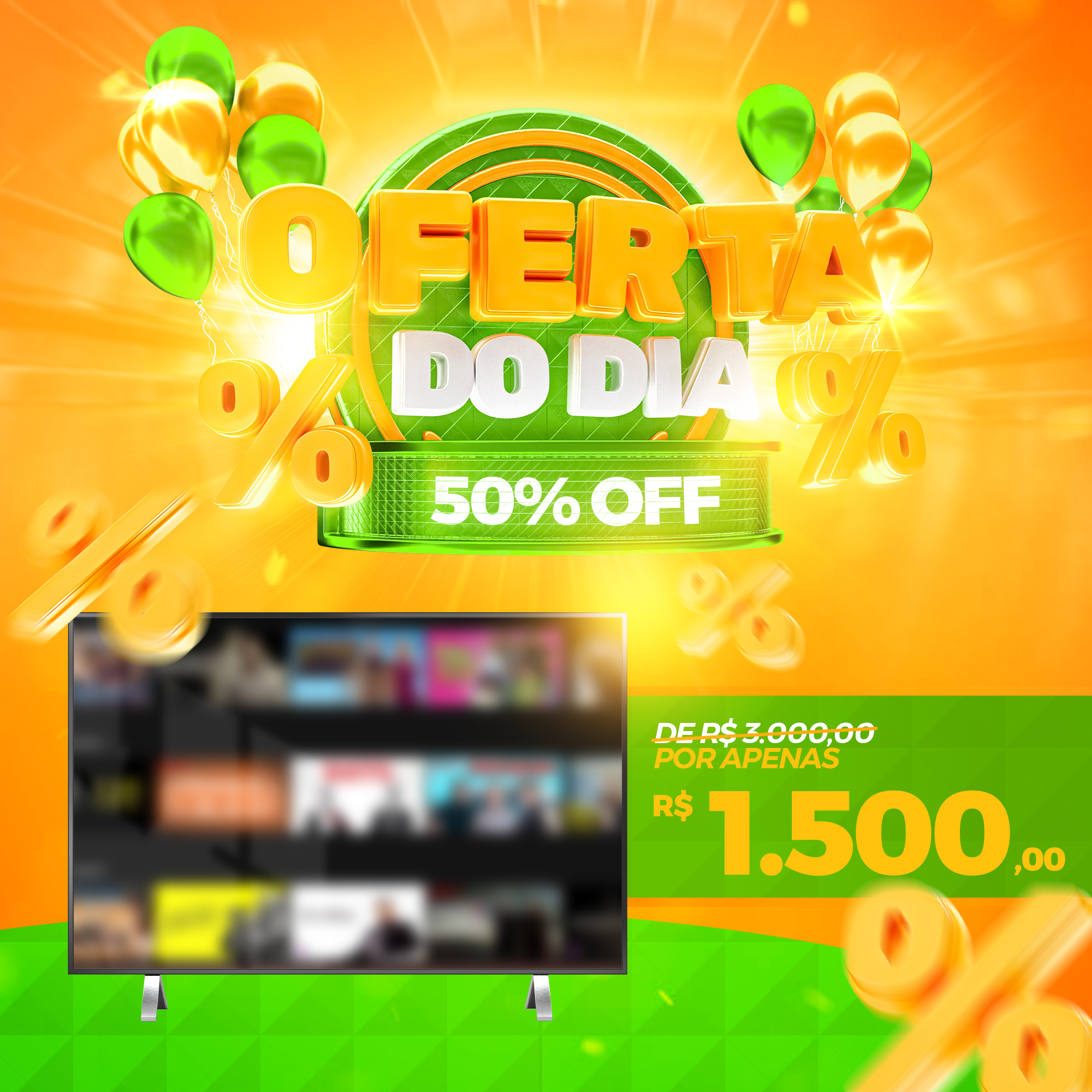 Oferta do Dia Lojas de Eletrônicos Social Media PSD Editável