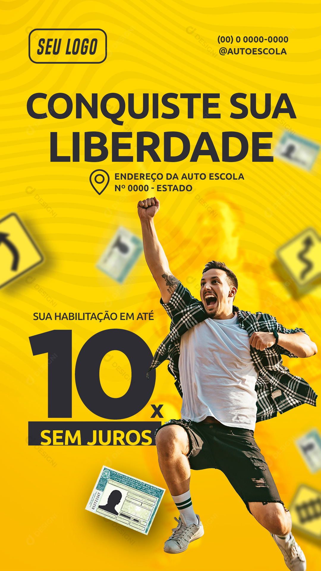 Story Conquiste Sua Liberdade CNH Social Media PSD Editável