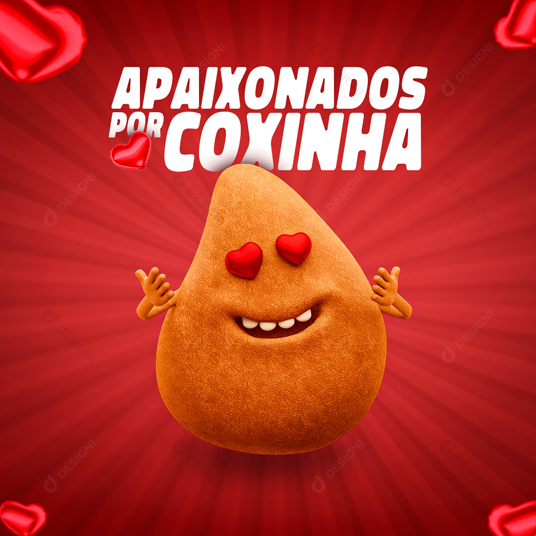 Lanchonete Apaixonado Por Coxinha Social Media PSD Editável