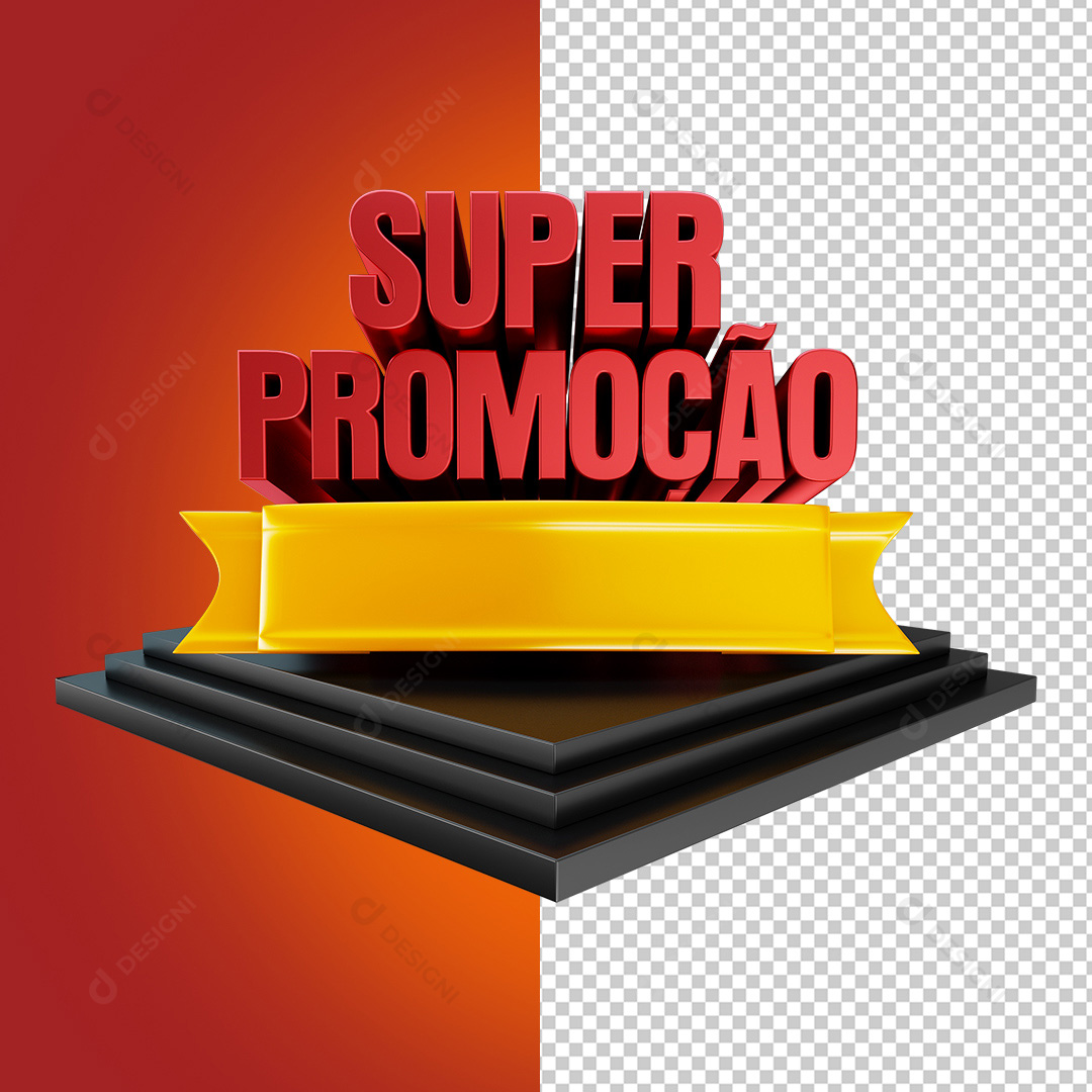 Super Promoção Selo 3D PNG Transparente Sem Fundo