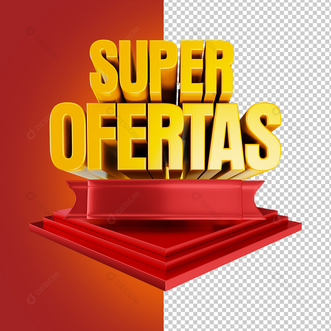 Super Ofertas Selo 3D PNG Transparente Sem Fundo